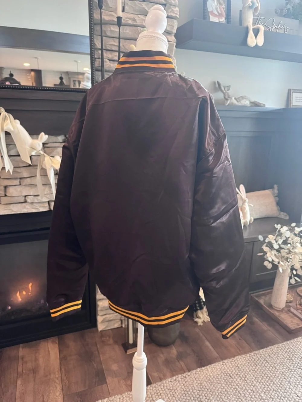 NEW WITH TAGS San Diego Padres Brown Satin Jacket - 3XL - Jacket & Joint